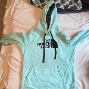 Mint Green & Dark Grey North Face Hoodie